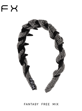 FFX弗弗西[追光者]高级感轻奢满钻时尚齿梳丝绒发箍洋气时尚头饰