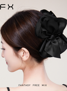 弗弗西FFX多层灵动大蝴蝶结抓夹后脑勺头发发夹高级感女盘发发卡