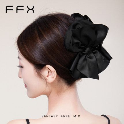 弗弗西FFX多层灵动大蝴蝶结抓夹后脑勺头发发夹高级感女盘发发卡