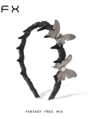 弗弗西FFX星光蝴蝶发箍女2025新款发卡头箍高颅顶高级感轻奢头饰