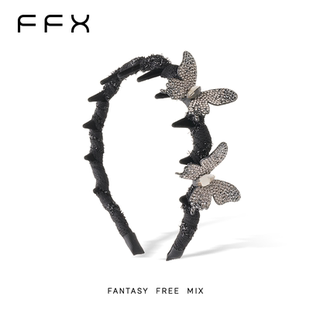 弗弗西FFX星光蝴蝶发箍女2025新款 发卡头箍高颅顶高级感轻奢头饰