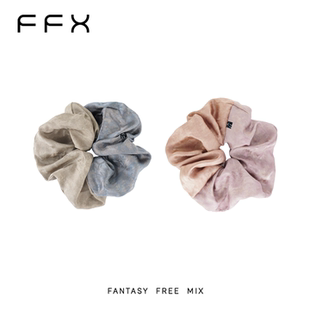 FFX香韵桑蚕丝双层拼接大肠发圈韩系头绳头花 气珠珠专享 元