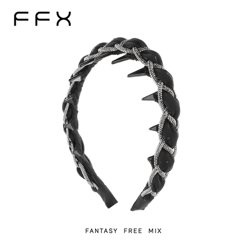 FFX丝缕星河黑色麻花辫发箍头箍