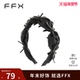弗弗西FFX 天鹅湖畔 高级感高颅顶齿梳发箍女黑色蝴蝶结轻奢发饰