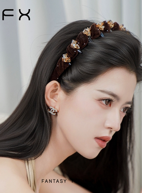 弗弗西FFX星钻密语碎发整理高颅顶发箍女款2025新款洗脸发卡头箍