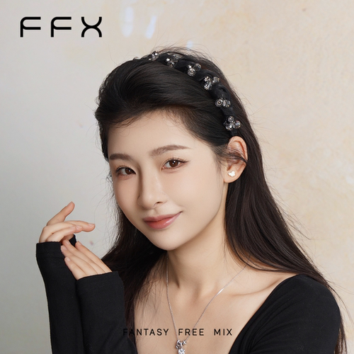 弗弗西FFX网纱齿梳高颅顶发箍