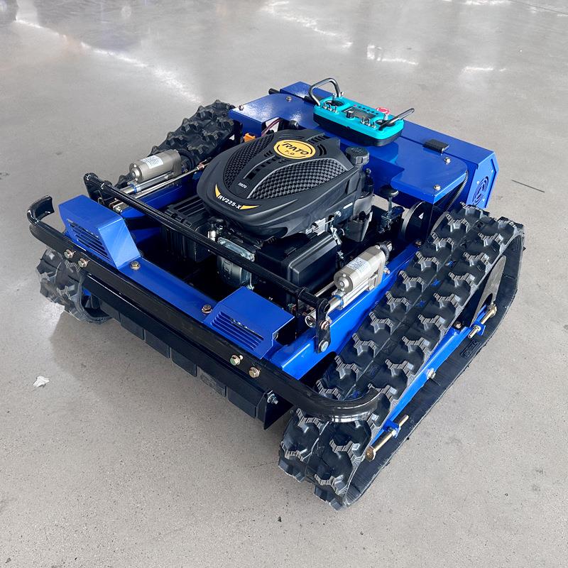 新西兰牧草收割机 遥控式无人履带园林防火杂草修剪机 割草机器人