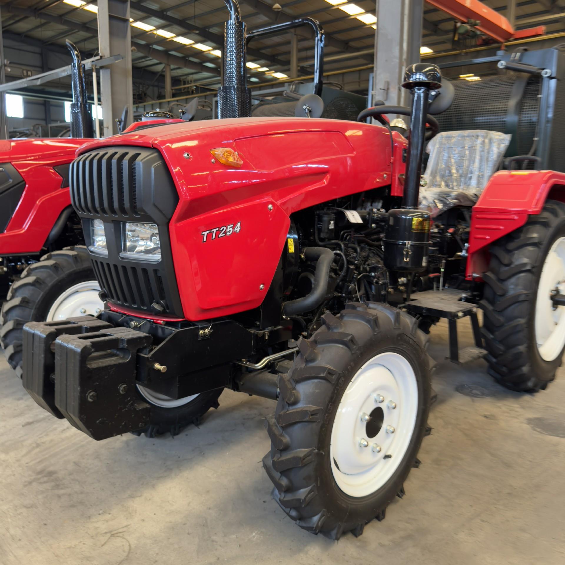 TT254农用山地水田两用旋耕机出口加宽轮胎大后桥犁地四驱拖拉机