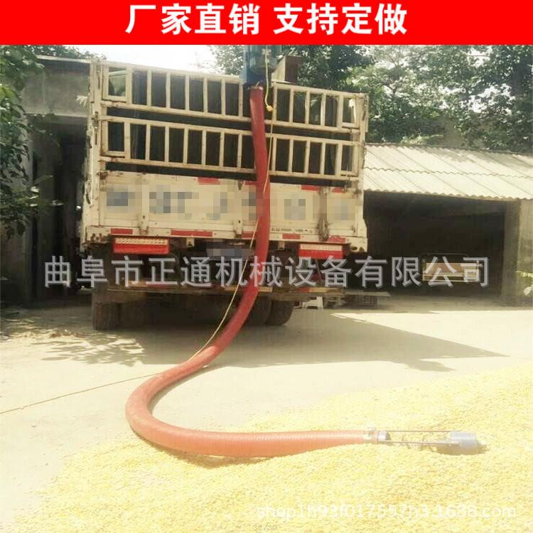 双输出汽油动力软管输送机 车载式稻麦抽送机 悬挂式家用吸粮机