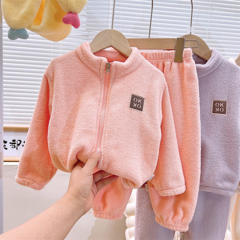 儿童家居服春秋保暖套装