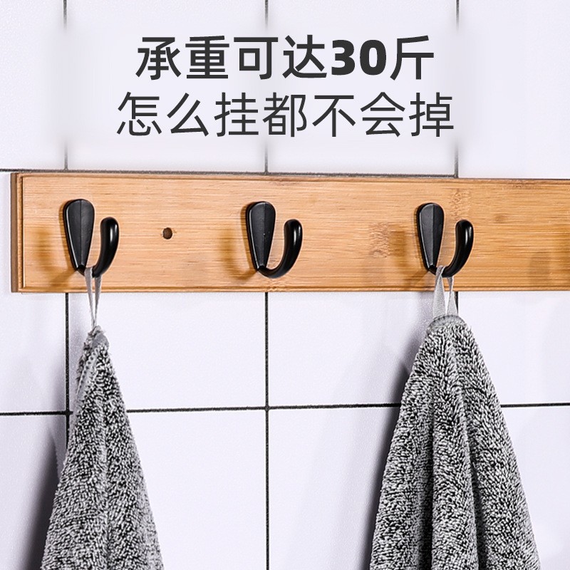 免打孔衣帽钩门后挂实木