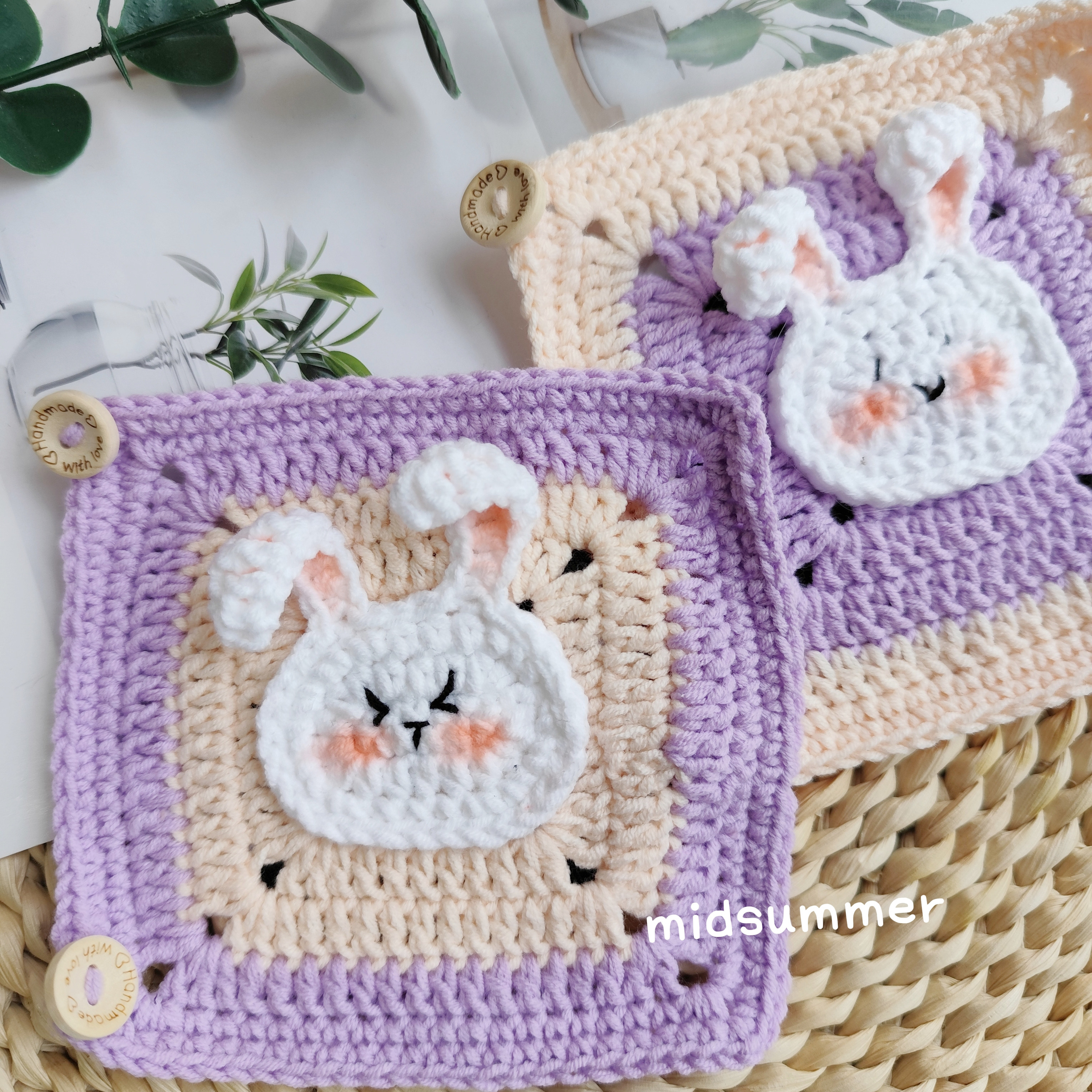 手工成品毛线钩织可爱小兔子方向盘保护套把套冬季防冻防滑礼物,服饰配件/皮带/帽子/围巾,DIY编织材料包,淘宝优惠券,粉丝福利购,淘宝优惠卷