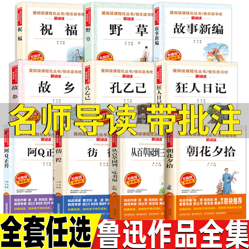 鲁迅全集作品集经典必读小说杂文全集读本狂人日记朝花夕拾孔乙己阿Q正传彷徨故事新编故乡野草祝福名师导读带批注无障碍精读版