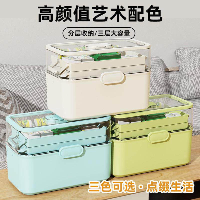 美术工具箱家用多功能画画工具万能物收纳折叠学生整理箱收纳盒