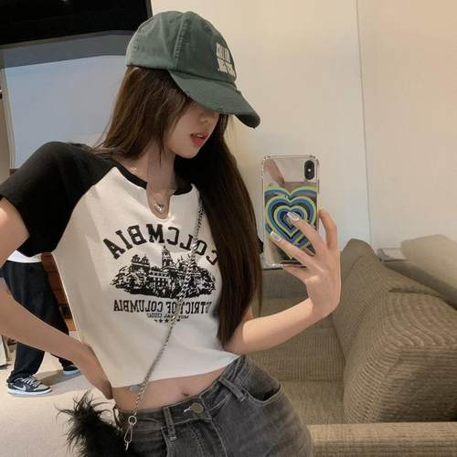 -shirt plus womens new base for summer vintage girl layer