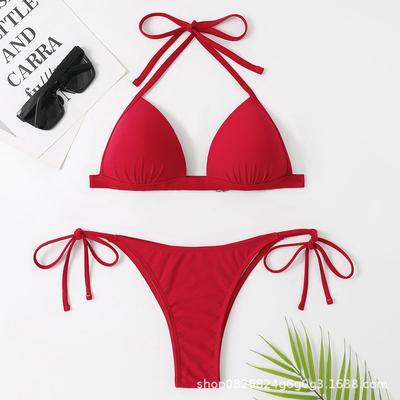Swimsuit drawstrings gather two-piece bikini two-piece