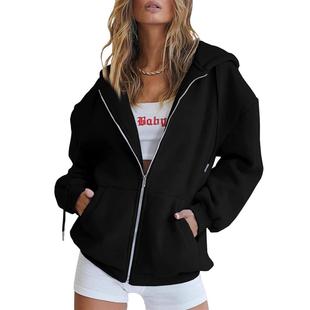 Clothes Oversized Womens Teen Zipper Casual Girls Hoodies