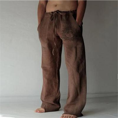 trousers mens trousers casual loose color solid elastic