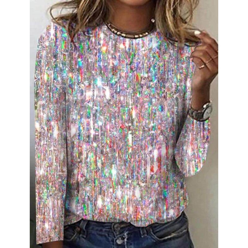 shorts sleeved women women sequin shirt compression round