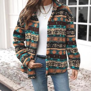 Loose Fleece Zipper faced Jacket Double Tops