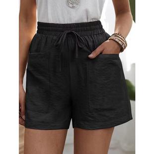 sports solid pants ladies summer pockets trousers color