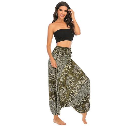 Yoga Harem Casual Rayon Loose Elephant Pants Couple Unisex