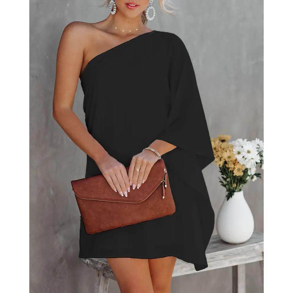 dresses lady elegant party beach loose casual shoulder off