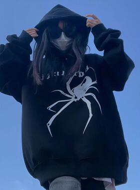 trend color spider graphic sleeves casual with contrasting