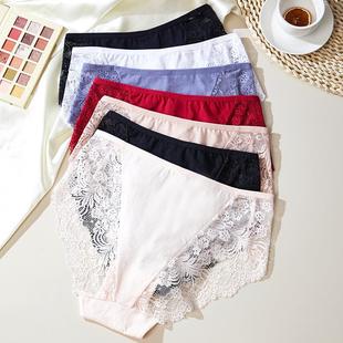 Crotch Cotton Breathable Bottom Briefs Color Contrast