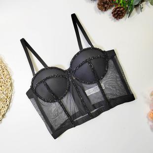 Crystal through Underwear See Shaping Suspenders Fishbone
