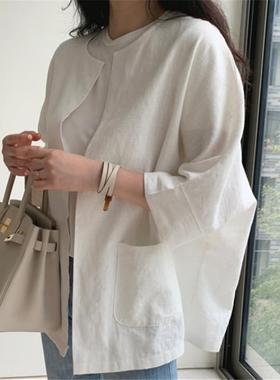 Retro Size Linen Ice Cotton Silk Women and for T-shirt