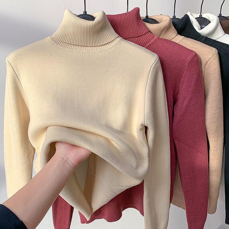 Thickened fleece sweater for women winter warm tops