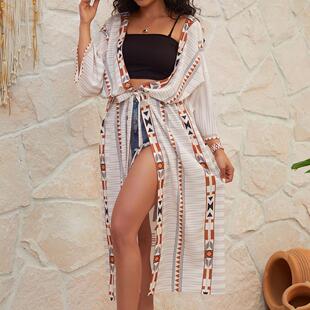 kimono cardigan sunscreen dress holiday seaside bikini