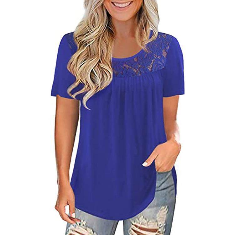 plus size clothes for summer wear crew neck with decorative