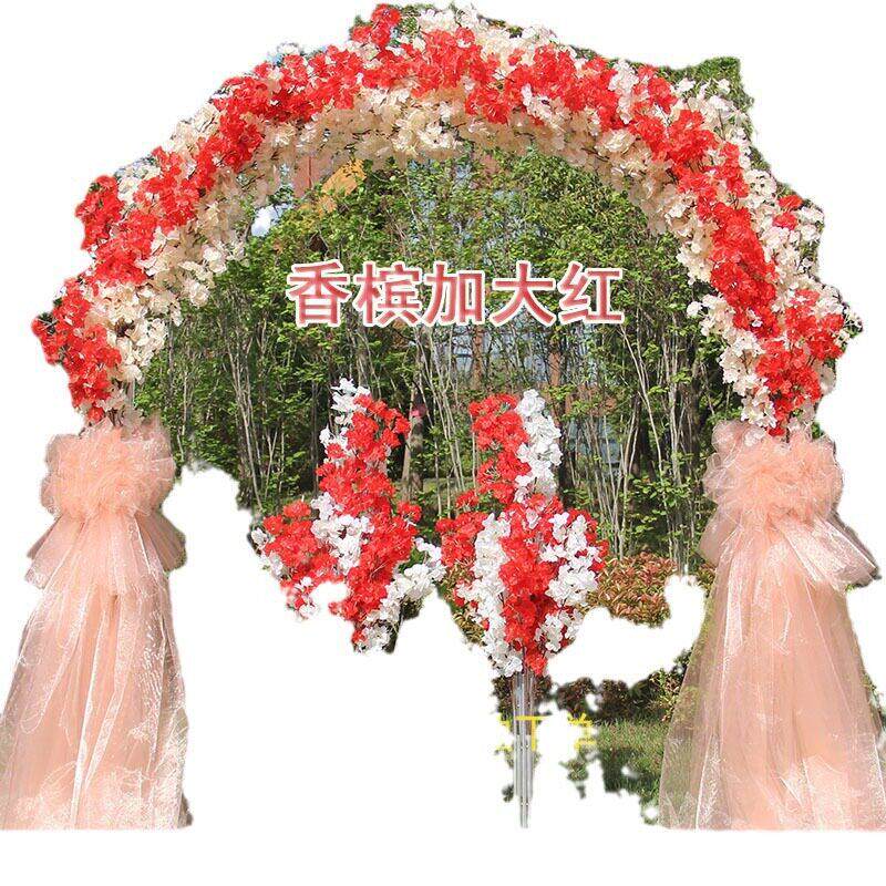 婚庆仿真樱花花门幸福门绢花开业活动店庆典结婚拱门架子婚礼布置