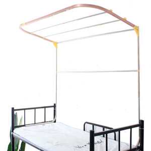 宜人宜床床帘支架蚊帐架子U型双轨道学生宿舍上下铺通用可伸缩