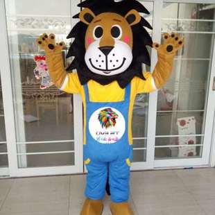 狮子卡通人偶服装头套公仔玩偶行走人扮动物造型新款活动表演服