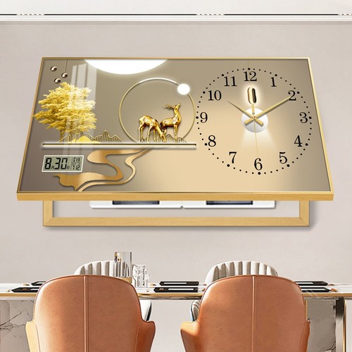 北欧风2025年新款客厅装饰画挂钟