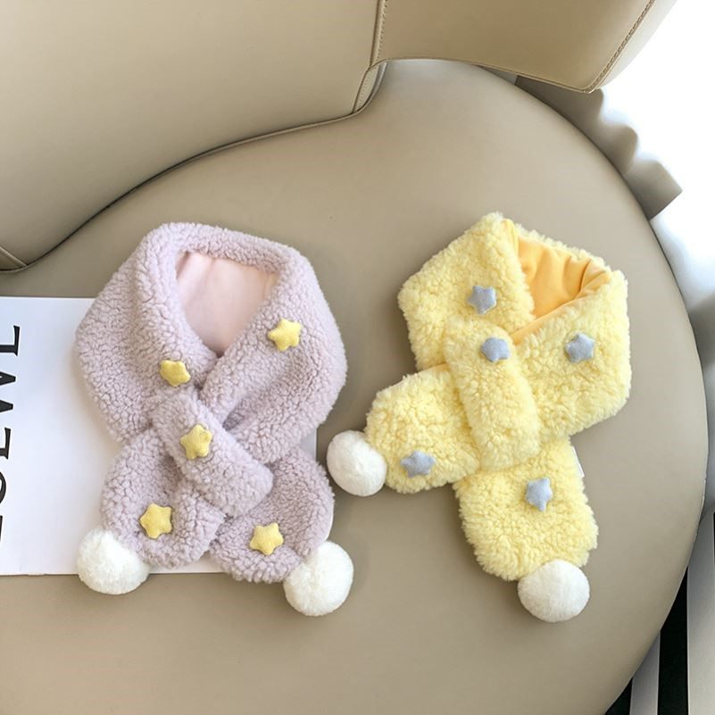 星星儿童围巾冬季柔软毛毛宝宝围脖可爱保暖加厚男女童防风脖套甜,童装/婴儿装/亲子装,围巾,淘宝优惠券,粉丝福利购,淘宝优惠卷