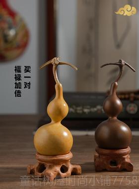 正品铜葫芦手把件士随礼身把玩小摆件公男室解压物中医馆新中办式