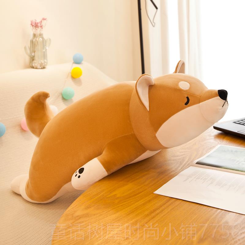 正品柴犬公仔抱枕毛绒日玩偶具小抱枕大本仿生真趴趴狗男生女礼号