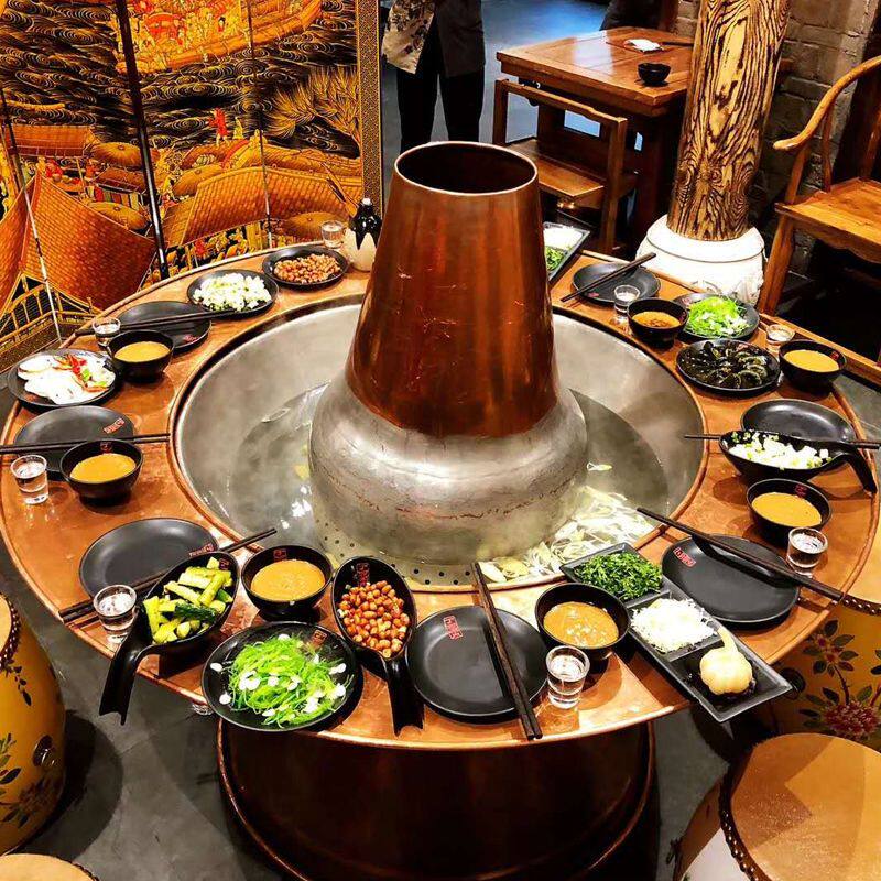 60 70 80厘米1米1.2米1.5米2米大铜锅展览展示门头摆放纯紫铜火锅