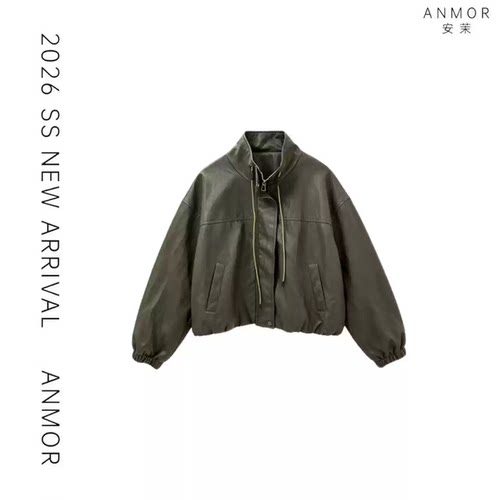 【玉米专享】ANMOR安茉【沙丘皮衣】时尚百搭休闲外套AM8219