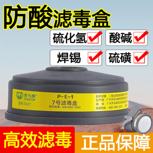 保为康防酸性口罩防有机蒸汽酸性气体二氧化硫滤毒盒3600防毒口罩