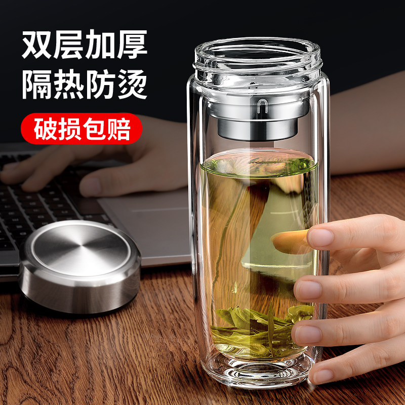 索赫办公室男士玻璃办公杯泡茶杯图片