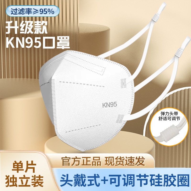 kn95口罩头戴式3d立体防护K N95过滤棉防尘防工业粉尘挂头不勒耳