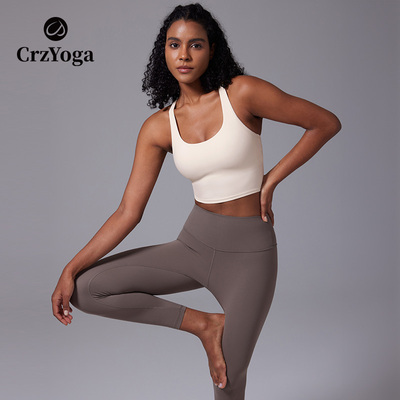 CrzYoga Butterluxe黄油 女士运动背心健身防震训练瑜伽内衣*美背