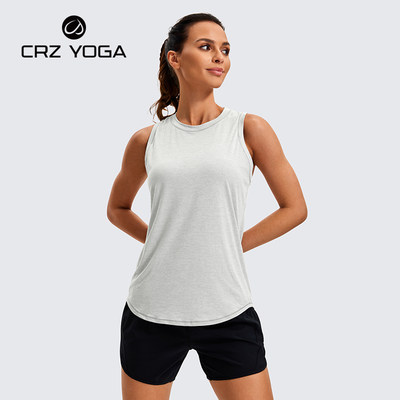 CRZYOGA Lightweight 女士运动背心透气跑步健身上衣训练衫*工字