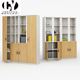 组合储物带锁书柜玻璃文件柜 简约现代办公家具木质资料柜板式