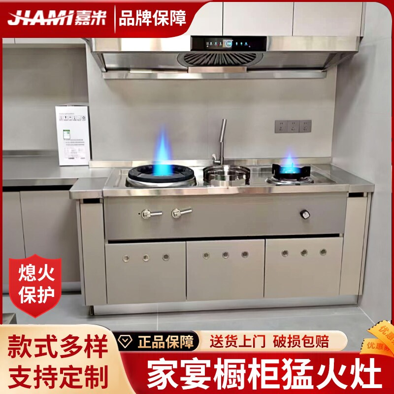 家用橱柜一体猛火灶风机家宴猛火
